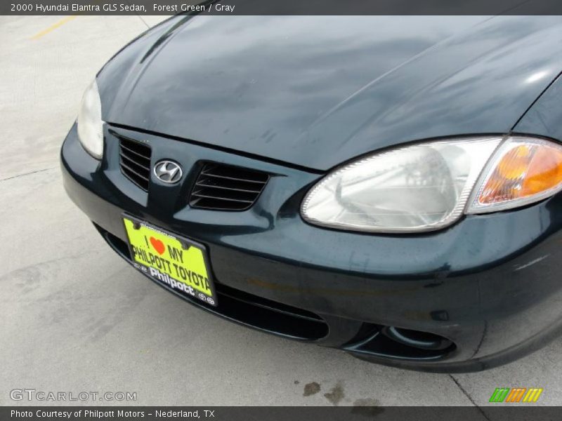 Forest Green / Gray 2000 Hyundai Elantra GLS Sedan