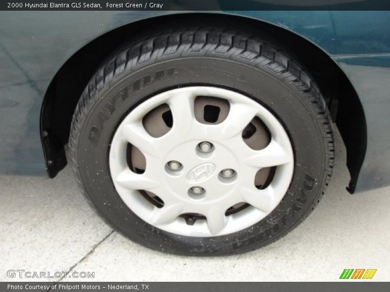 Forest Green / Gray 2000 Hyundai Elantra GLS Sedan