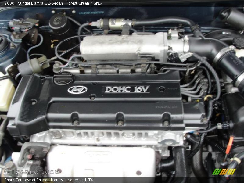 Forest Green / Gray 2000 Hyundai Elantra GLS Sedan