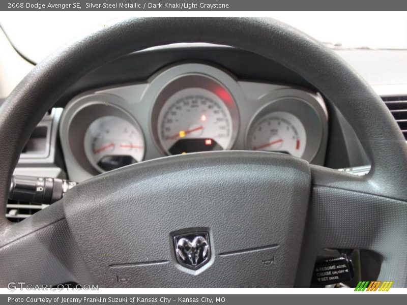 Silver Steel Metallic / Dark Khaki/Light Graystone 2008 Dodge Avenger SE