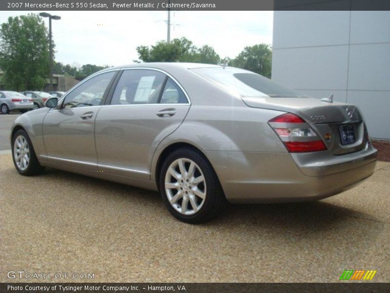 Pewter Metallic / Cashmere/Savanna 2007 Mercedes-Benz S 550 Sedan