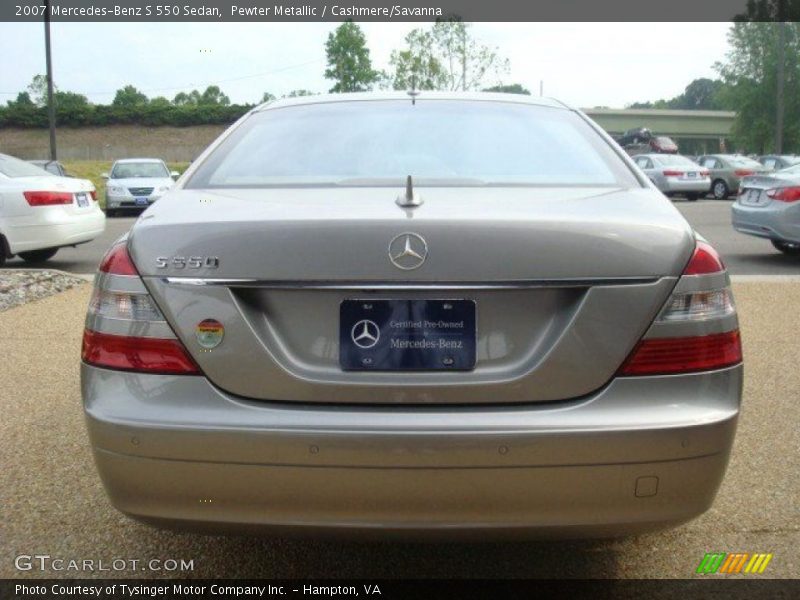 Pewter Metallic / Cashmere/Savanna 2007 Mercedes-Benz S 550 Sedan