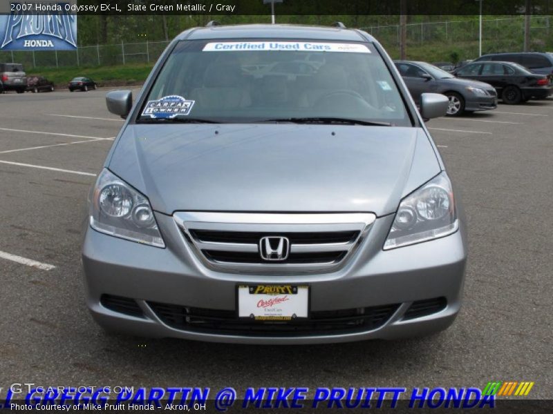 Slate Green Metallic / Gray 2007 Honda Odyssey EX-L