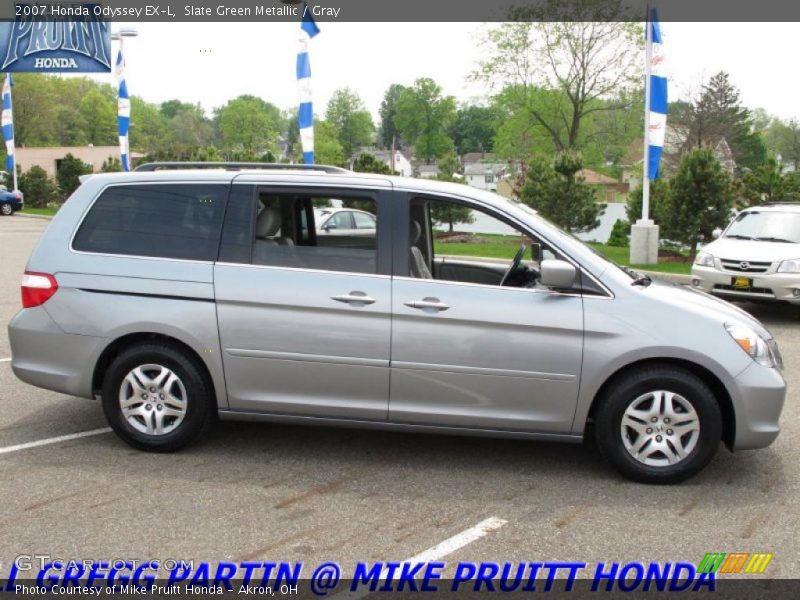 Slate Green Metallic / Gray 2007 Honda Odyssey EX-L
