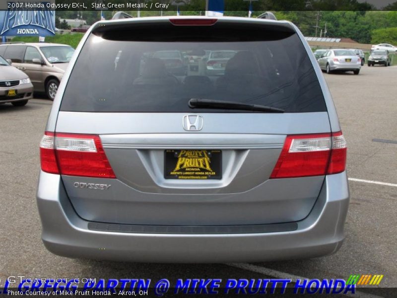 Slate Green Metallic / Gray 2007 Honda Odyssey EX-L