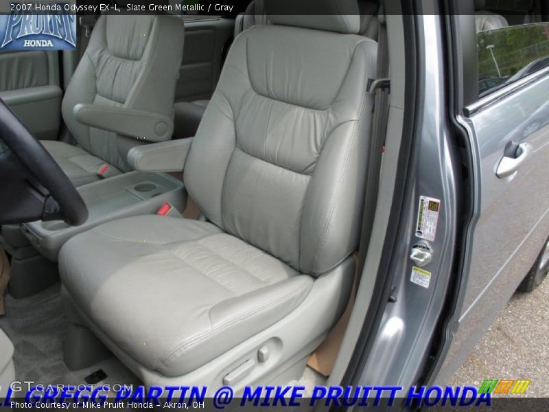 Slate Green Metallic / Gray 2007 Honda Odyssey EX-L