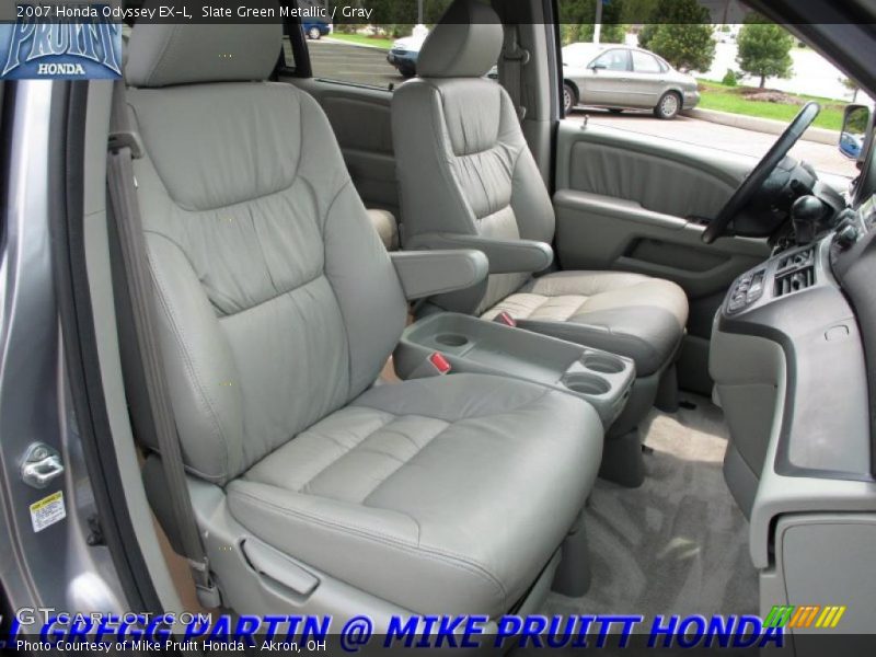 Slate Green Metallic / Gray 2007 Honda Odyssey EX-L