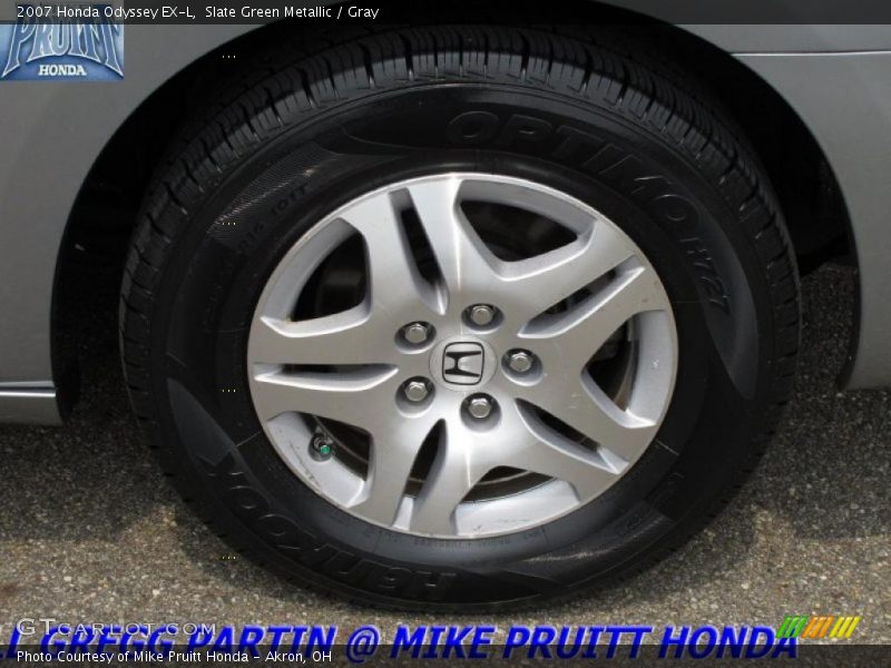 Slate Green Metallic / Gray 2007 Honda Odyssey EX-L