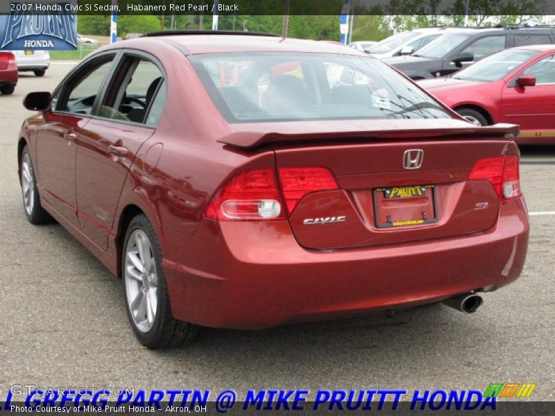 Habanero Red Pearl / Black 2007 Honda Civic Si Sedan