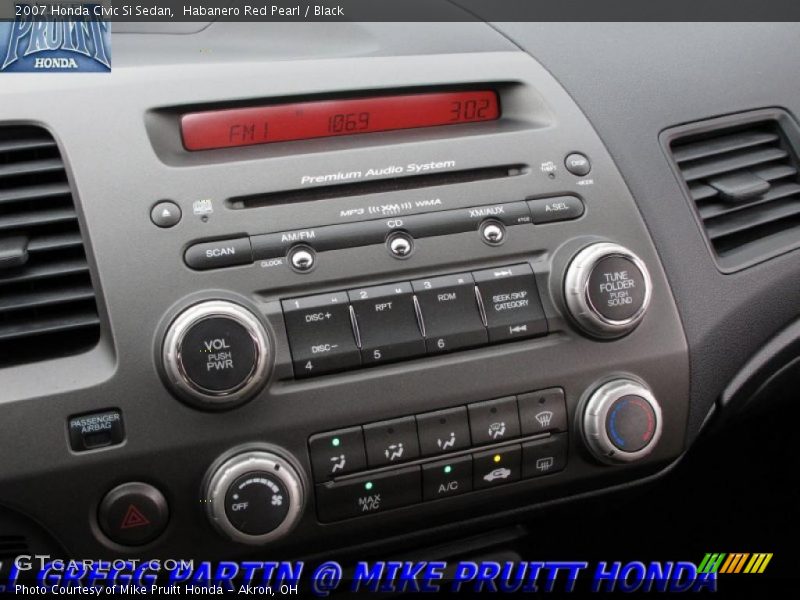 Habanero Red Pearl / Black 2007 Honda Civic Si Sedan