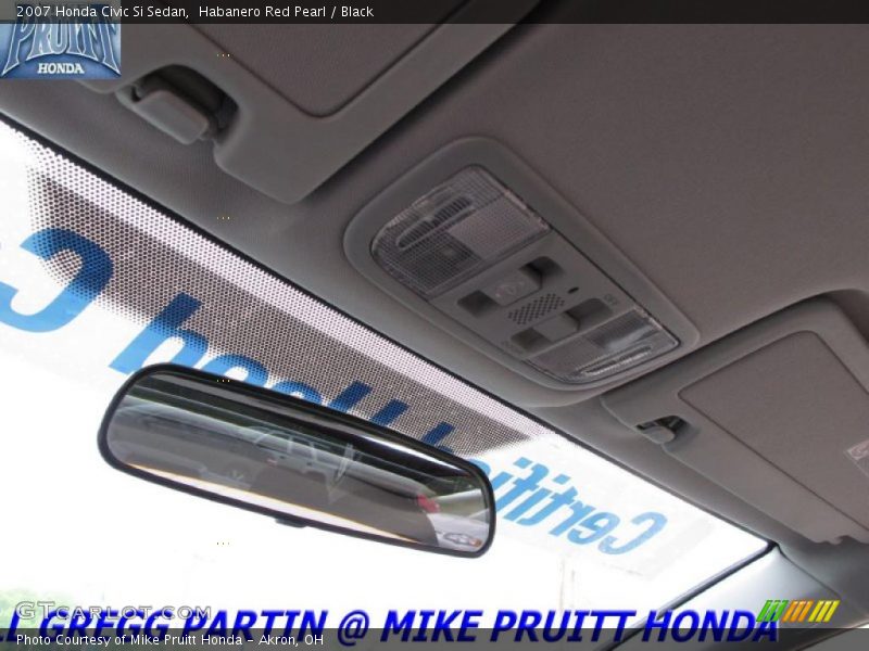 Habanero Red Pearl / Black 2007 Honda Civic Si Sedan