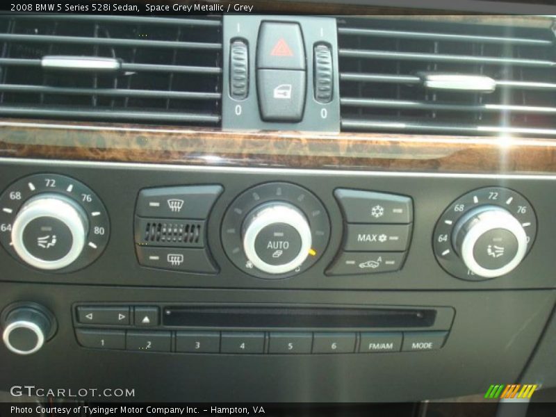 Space Grey Metallic / Grey 2008 BMW 5 Series 528i Sedan