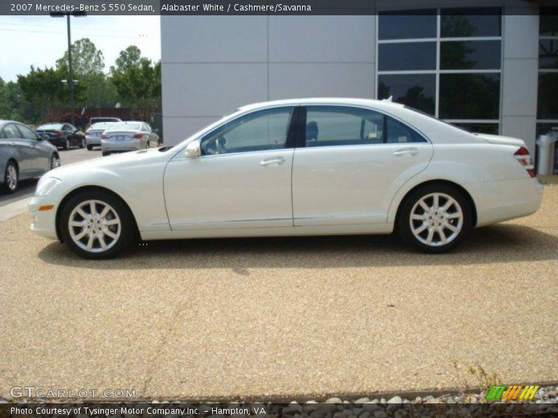 Alabaster White / Cashmere/Savanna 2007 Mercedes-Benz S 550 Sedan