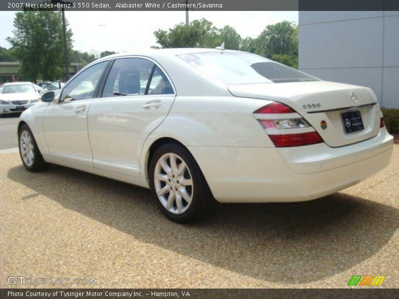 Alabaster White / Cashmere/Savanna 2007 Mercedes-Benz S 550 Sedan