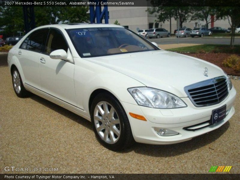 Alabaster White / Cashmere/Savanna 2007 Mercedes-Benz S 550 Sedan