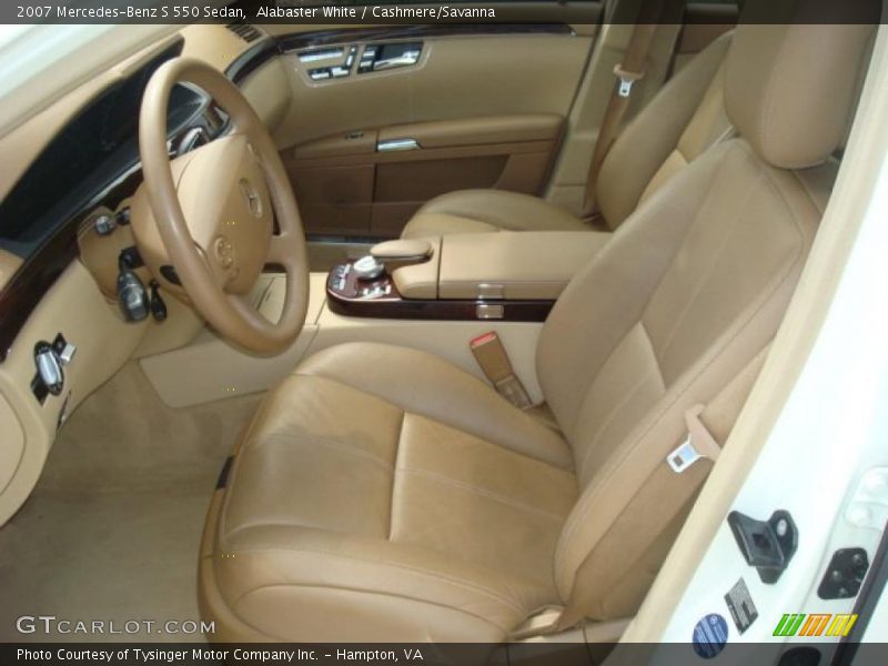 Alabaster White / Cashmere/Savanna 2007 Mercedes-Benz S 550 Sedan