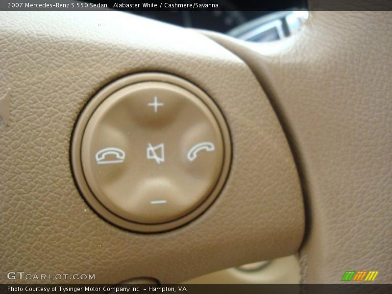Alabaster White / Cashmere/Savanna 2007 Mercedes-Benz S 550 Sedan