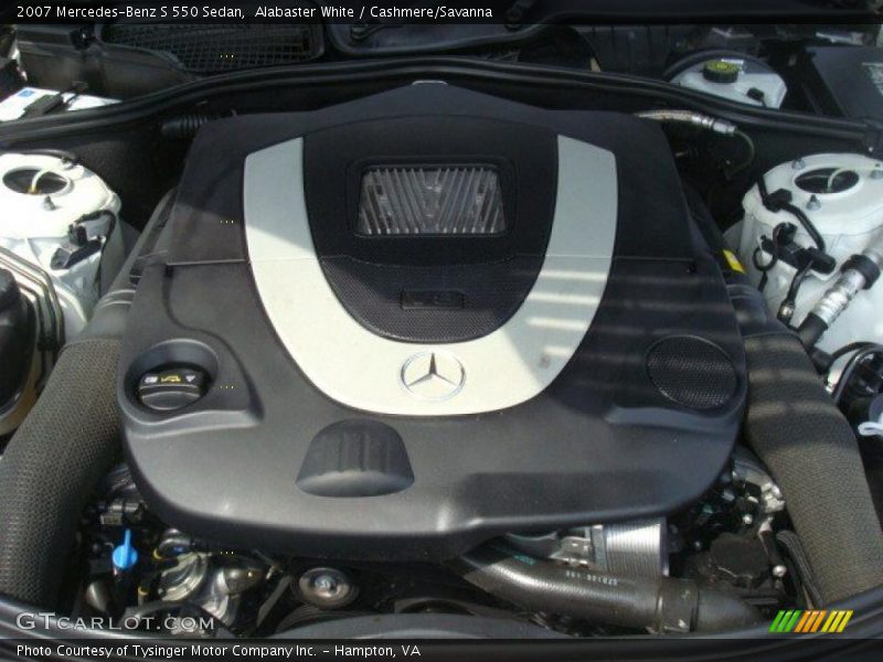 Alabaster White / Cashmere/Savanna 2007 Mercedes-Benz S 550 Sedan