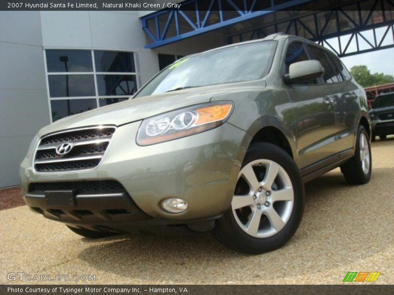 Natural Khaki Green / Gray 2007 Hyundai Santa Fe Limited