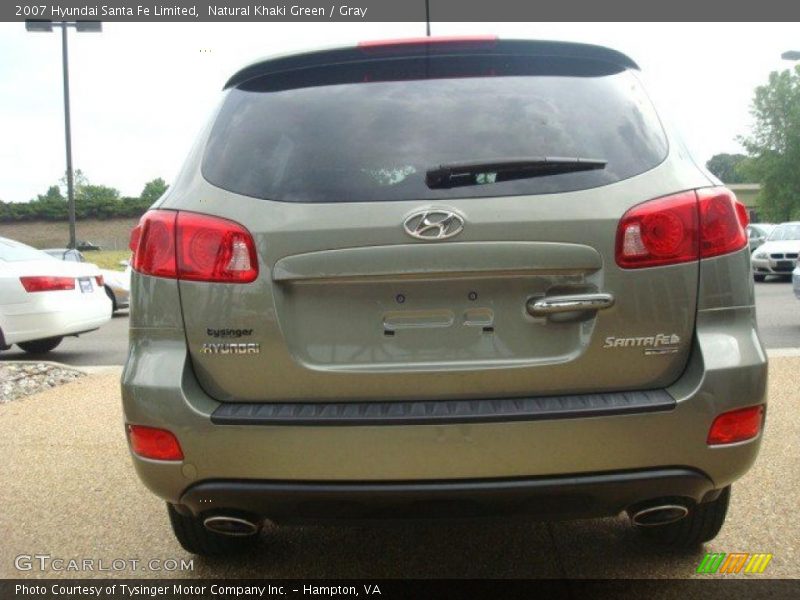 Natural Khaki Green / Gray 2007 Hyundai Santa Fe Limited