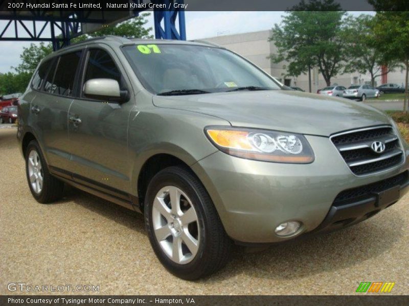 Natural Khaki Green / Gray 2007 Hyundai Santa Fe Limited