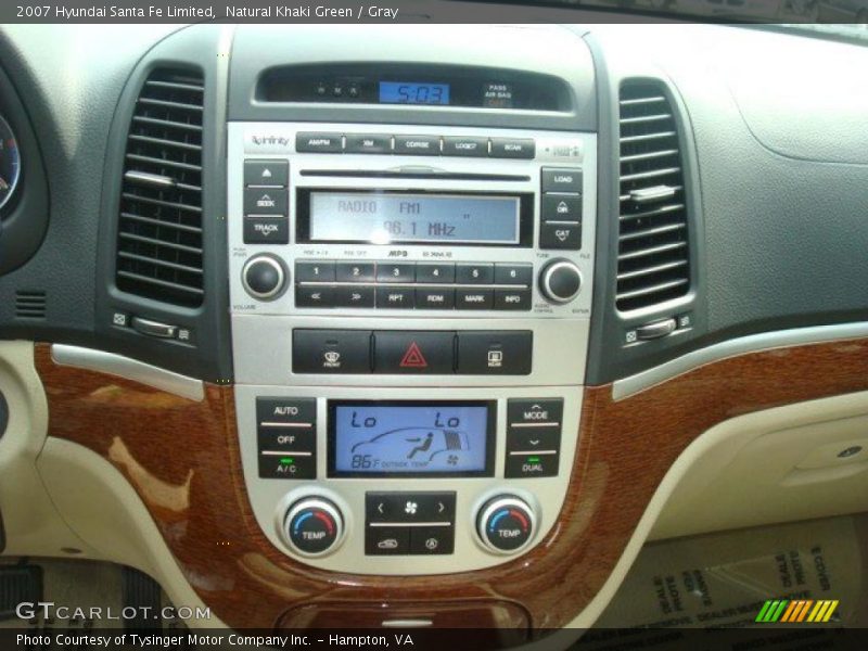 Natural Khaki Green / Gray 2007 Hyundai Santa Fe Limited