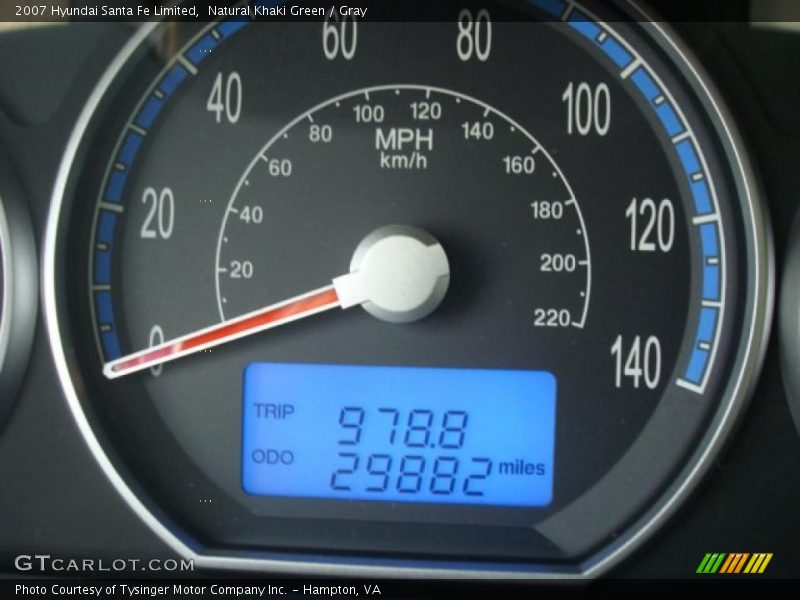 Natural Khaki Green / Gray 2007 Hyundai Santa Fe Limited