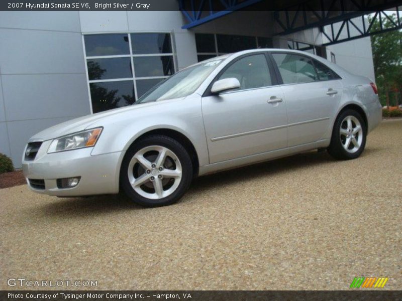 Bright Silver / Gray 2007 Hyundai Sonata SE V6