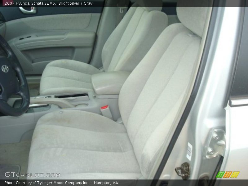 Bright Silver / Gray 2007 Hyundai Sonata SE V6