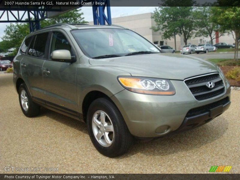 Natural Khaki Green / Beige 2007 Hyundai Santa Fe GLS