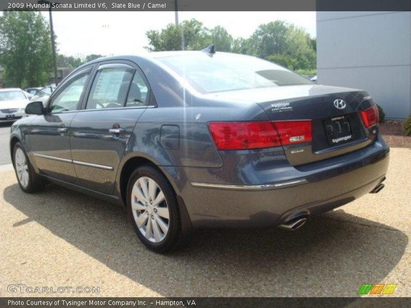 Slate Blue / Camel 2009 Hyundai Sonata Limited V6