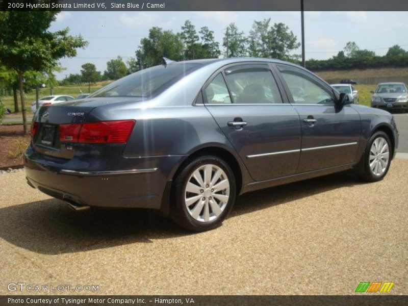 Slate Blue / Camel 2009 Hyundai Sonata Limited V6