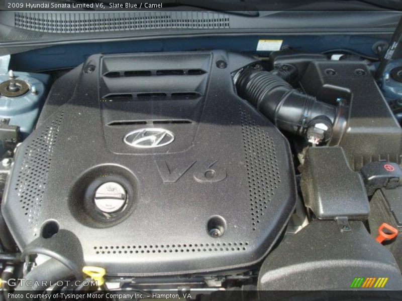 Slate Blue / Camel 2009 Hyundai Sonata Limited V6