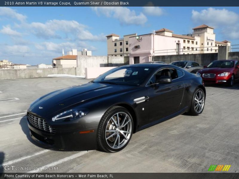 Quantum Silver / Obsidian Black 2010 Aston Martin V8 Vantage Coupe