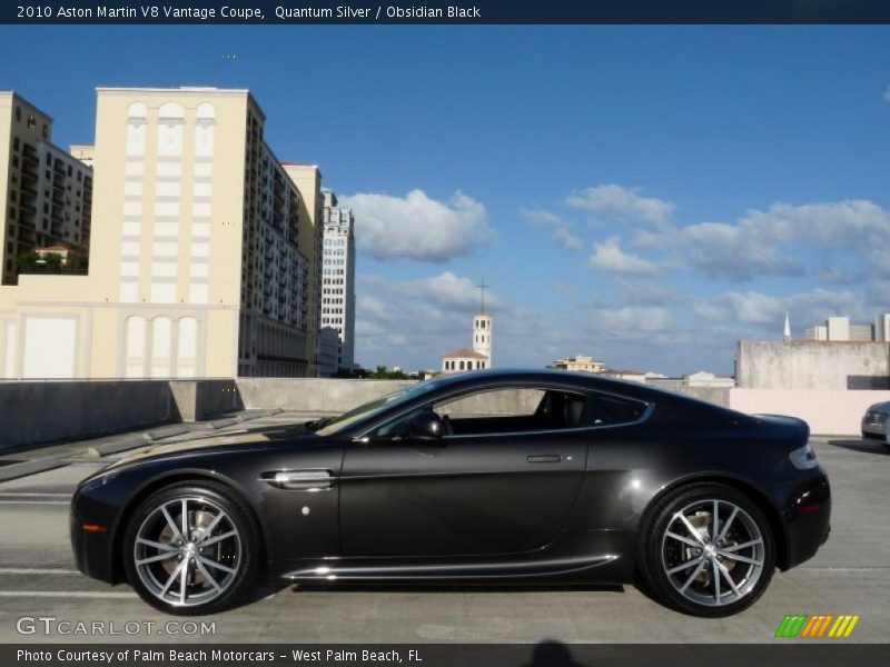Quantum Silver / Obsidian Black 2010 Aston Martin V8 Vantage Coupe