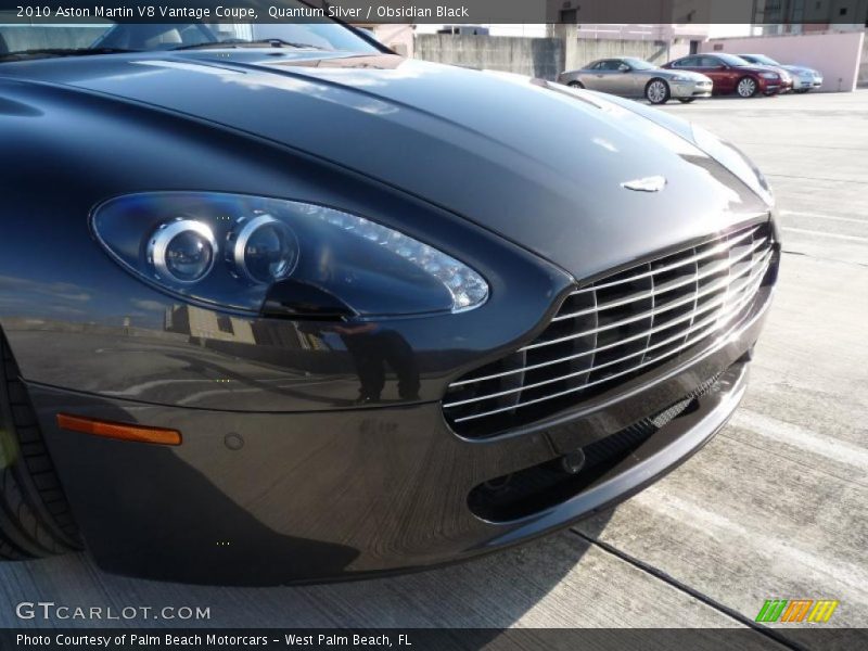 Quantum Silver / Obsidian Black 2010 Aston Martin V8 Vantage Coupe