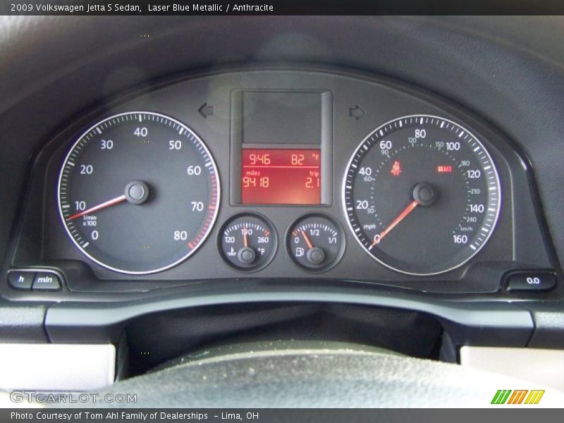 Laser Blue Metallic / Anthracite 2009 Volkswagen Jetta S Sedan
