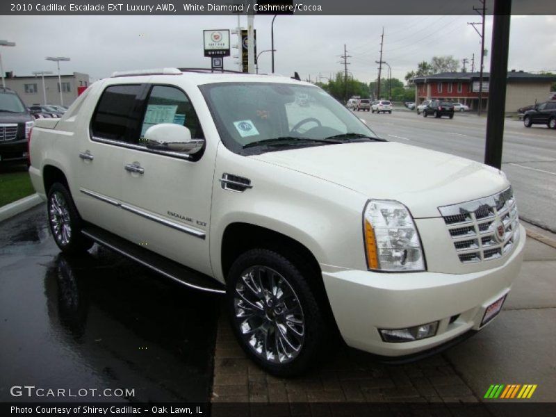 White Diamond / Cashmere/Cocoa 2010 Cadillac Escalade EXT Luxury AWD