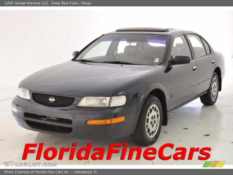 Deep Blue Pearl / Beige 1995 Nissan Maxima GLE
