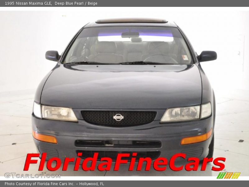Deep Blue Pearl / Beige 1995 Nissan Maxima GLE