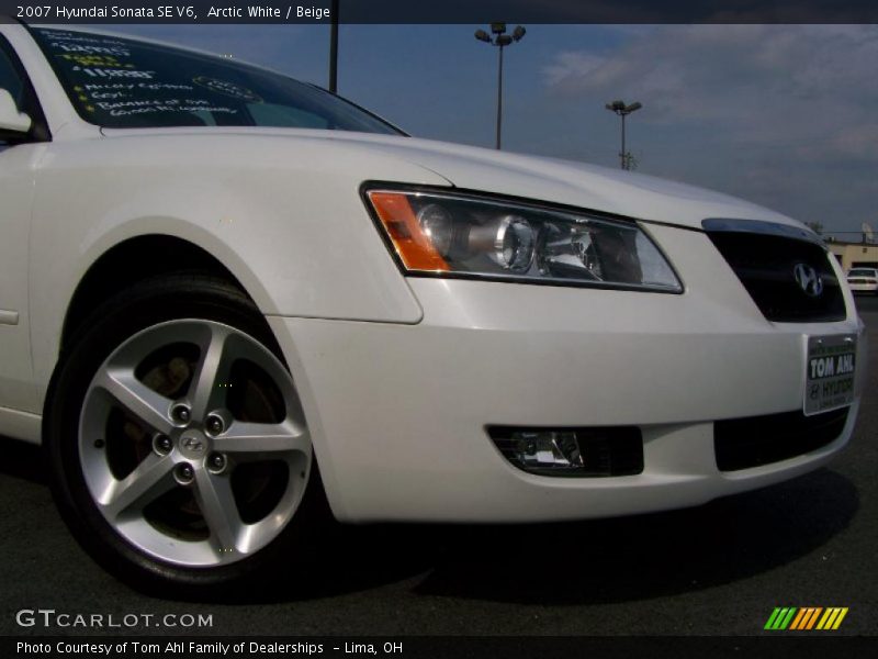 Arctic White / Beige 2007 Hyundai Sonata SE V6
