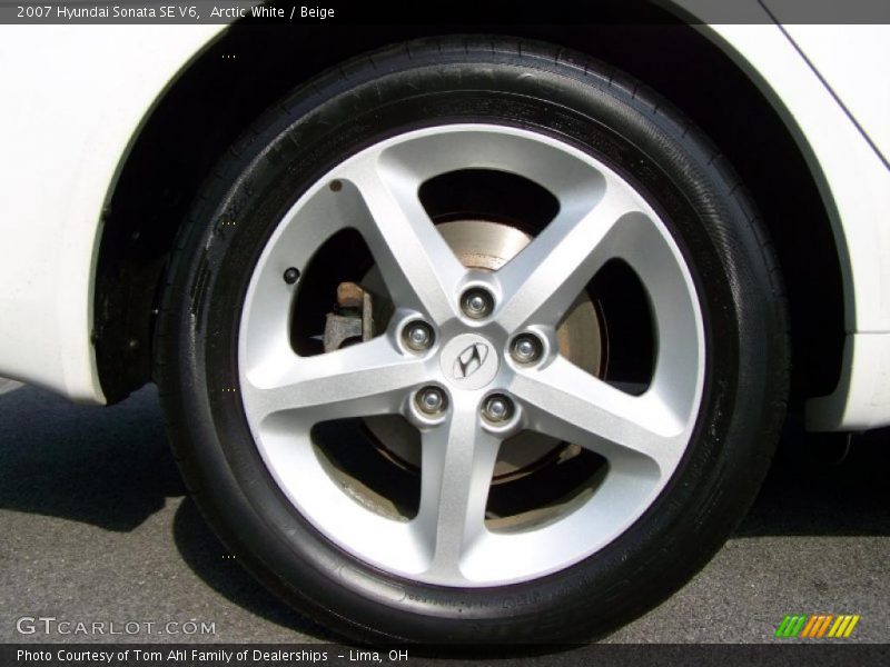 Arctic White / Beige 2007 Hyundai Sonata SE V6