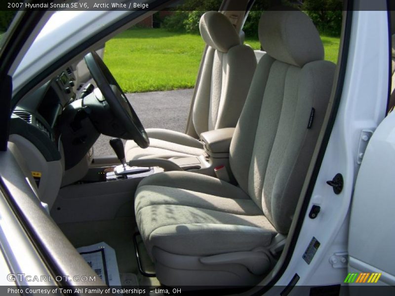 Arctic White / Beige 2007 Hyundai Sonata SE V6