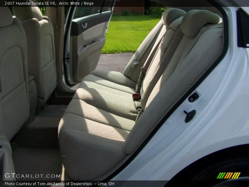Arctic White / Beige 2007 Hyundai Sonata SE V6