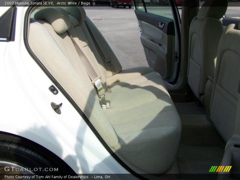 Arctic White / Beige 2007 Hyundai Sonata SE V6