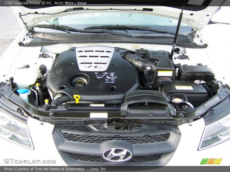 Arctic White / Beige 2007 Hyundai Sonata SE V6