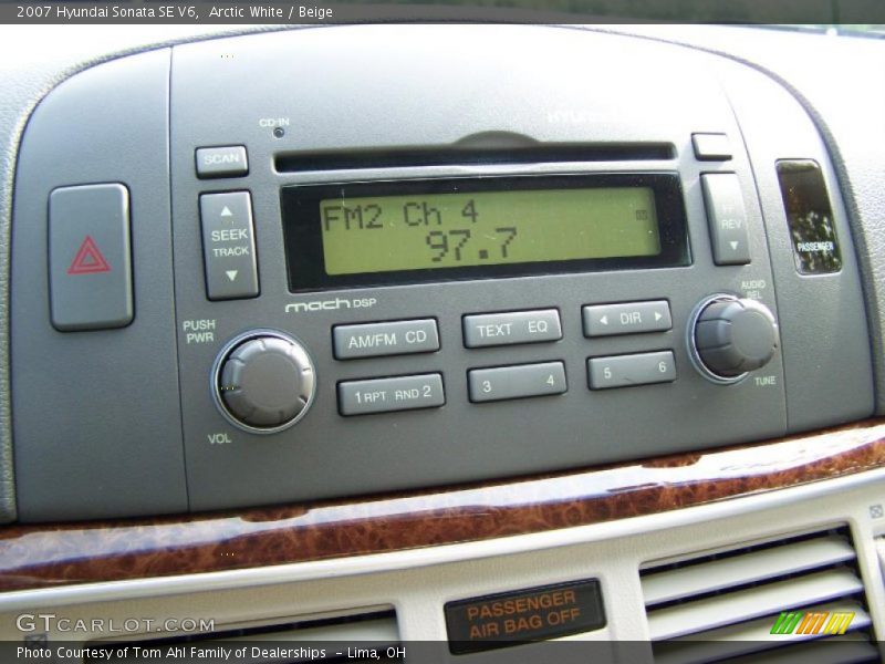 Arctic White / Beige 2007 Hyundai Sonata SE V6