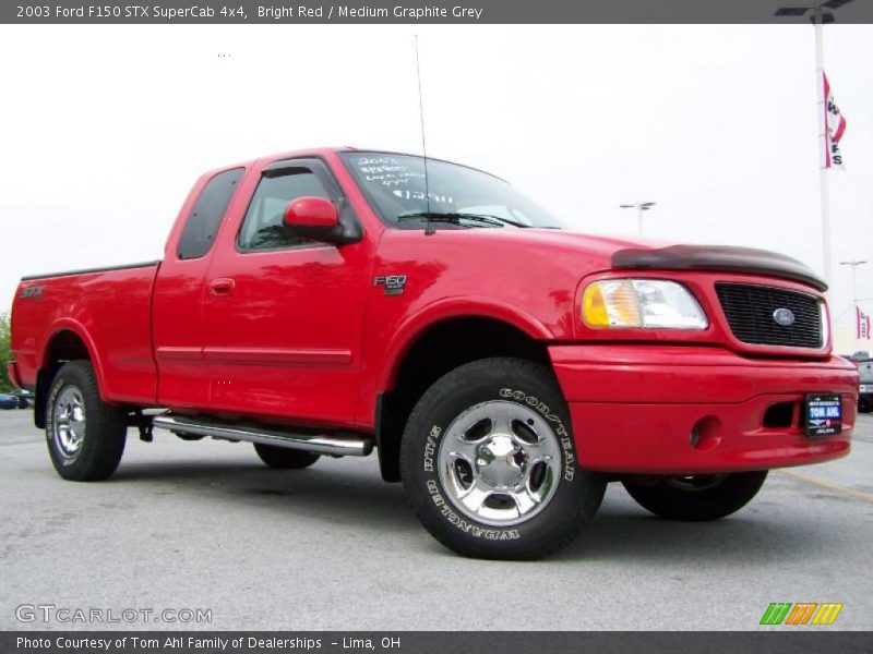 Bright Red / Medium Graphite Grey 2003 Ford F150 STX SuperCab 4x4