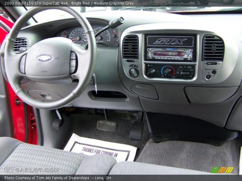 Bright Red / Medium Graphite Grey 2003 Ford F150 STX SuperCab 4x4