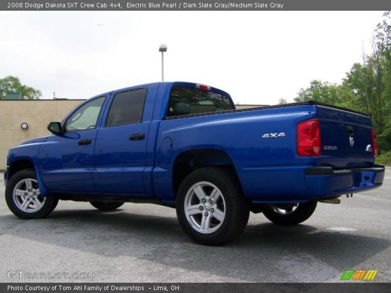 Electric Blue Pearl / Dark Slate Gray/Medium Slate Gray 2008 Dodge Dakota SXT Crew Cab 4x4